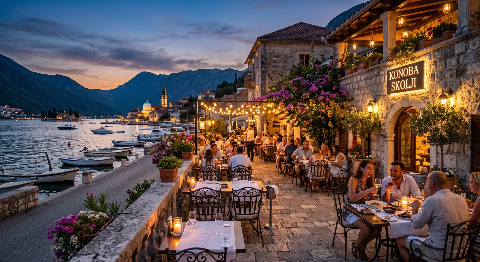 Scenic outdoor terrace overlooking the bay